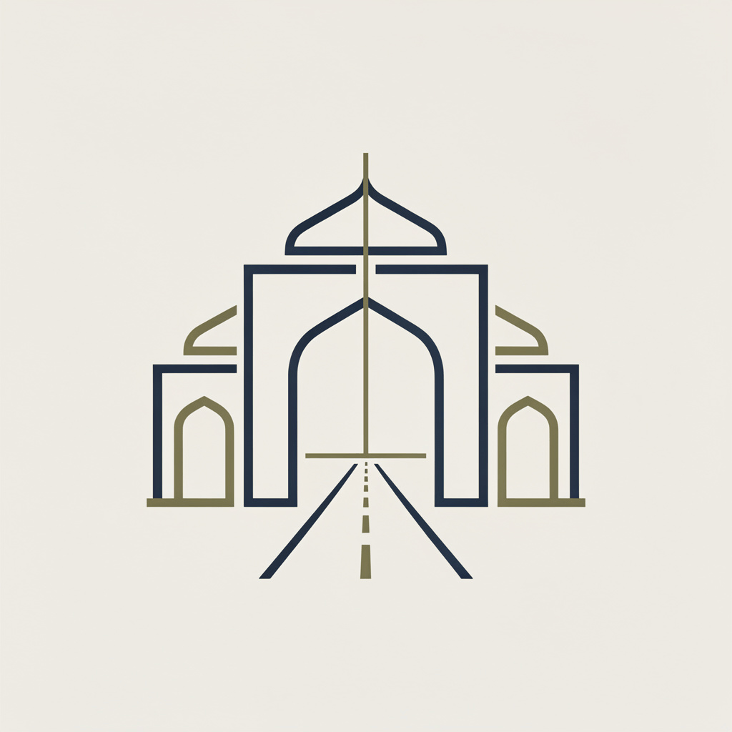 Qasar Ai Watan arch and route mark